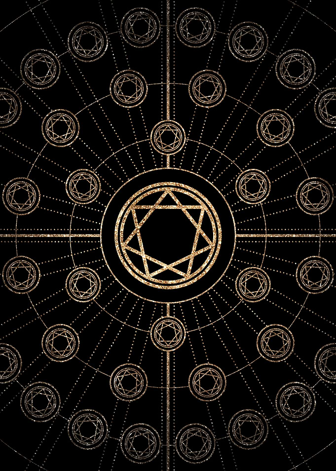 Black and Gold Magic Seal