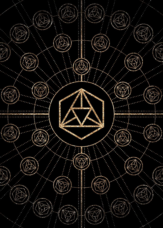 Black and Gold Magic Seal