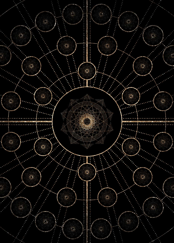 Black and Gold Magic Seal