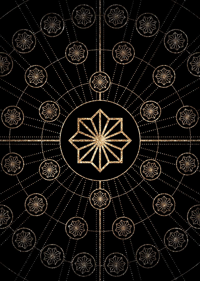 Black and Gold Magic Seal