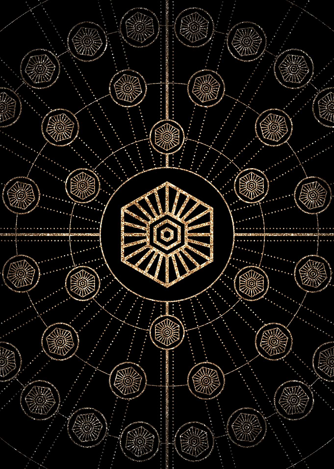 Black and Gold Magic Seal