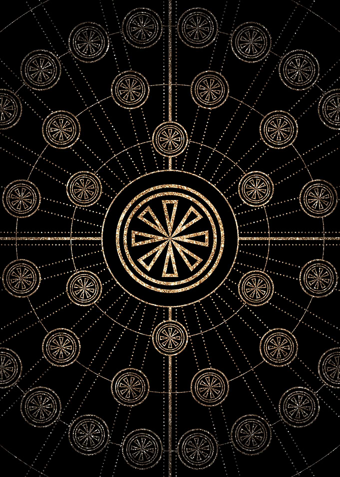 Black and Gold Magic Seal