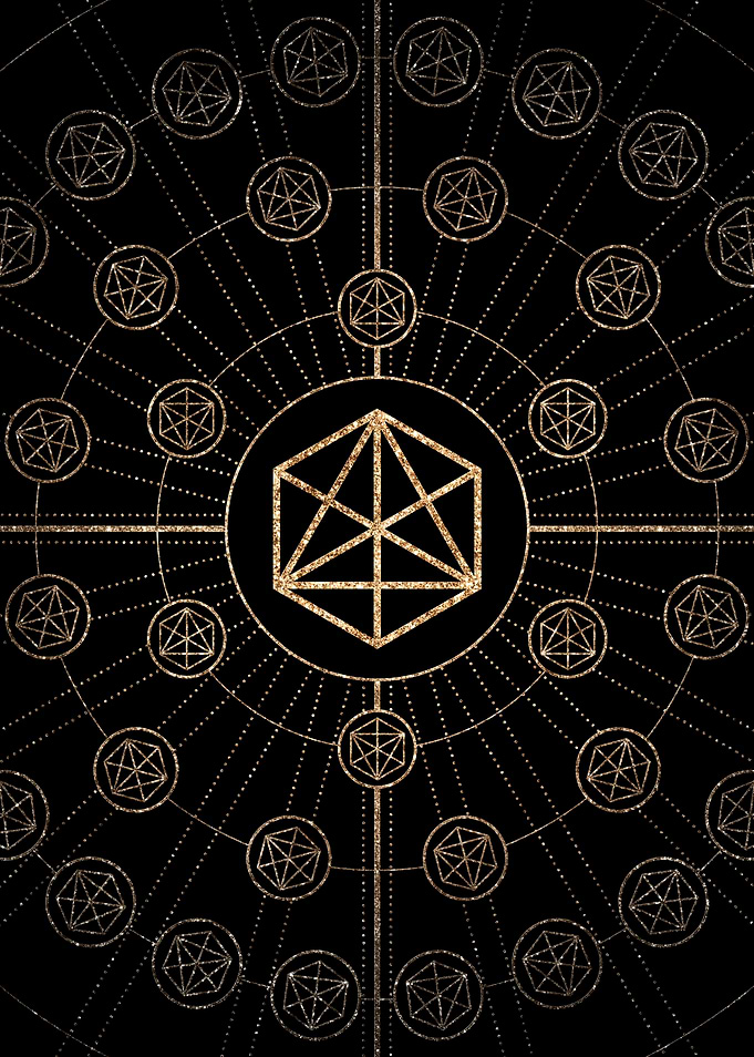 Black and Gold Magic Seal
