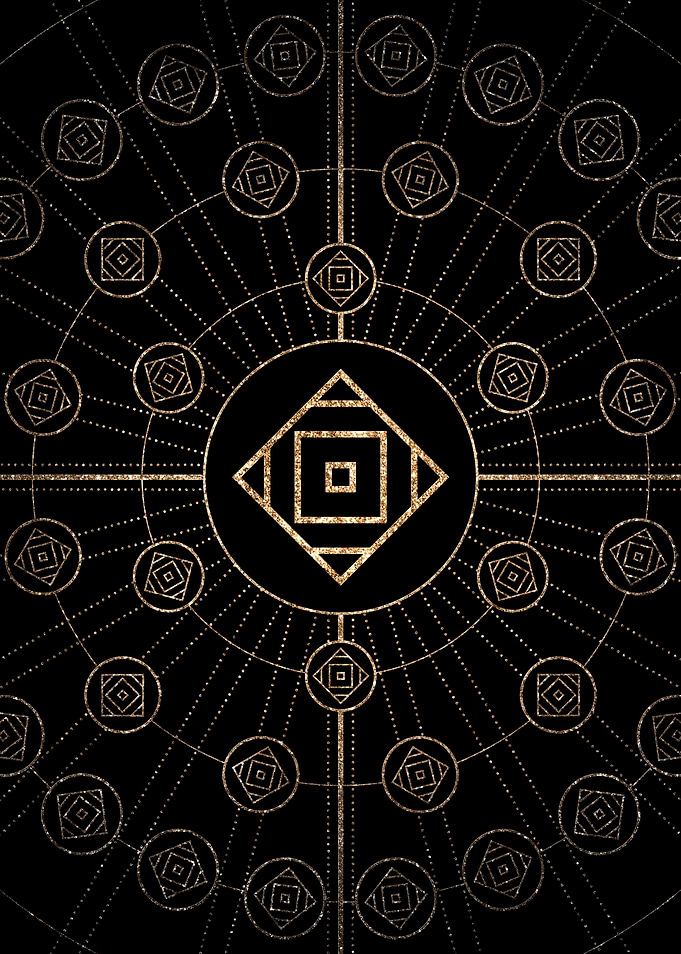 Black and Gold Magic Seal