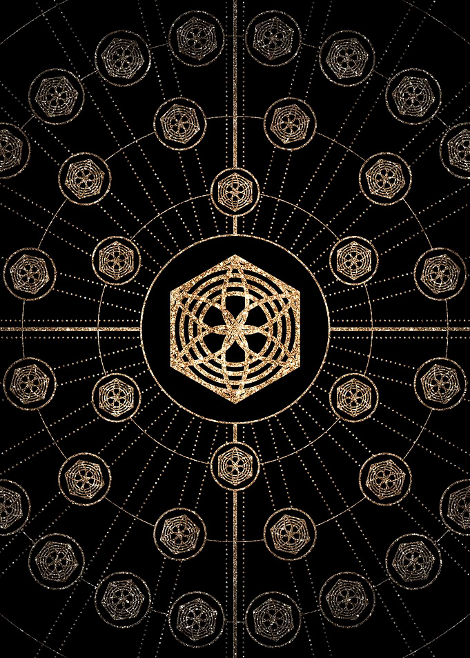 Black and Gold Magic Seal