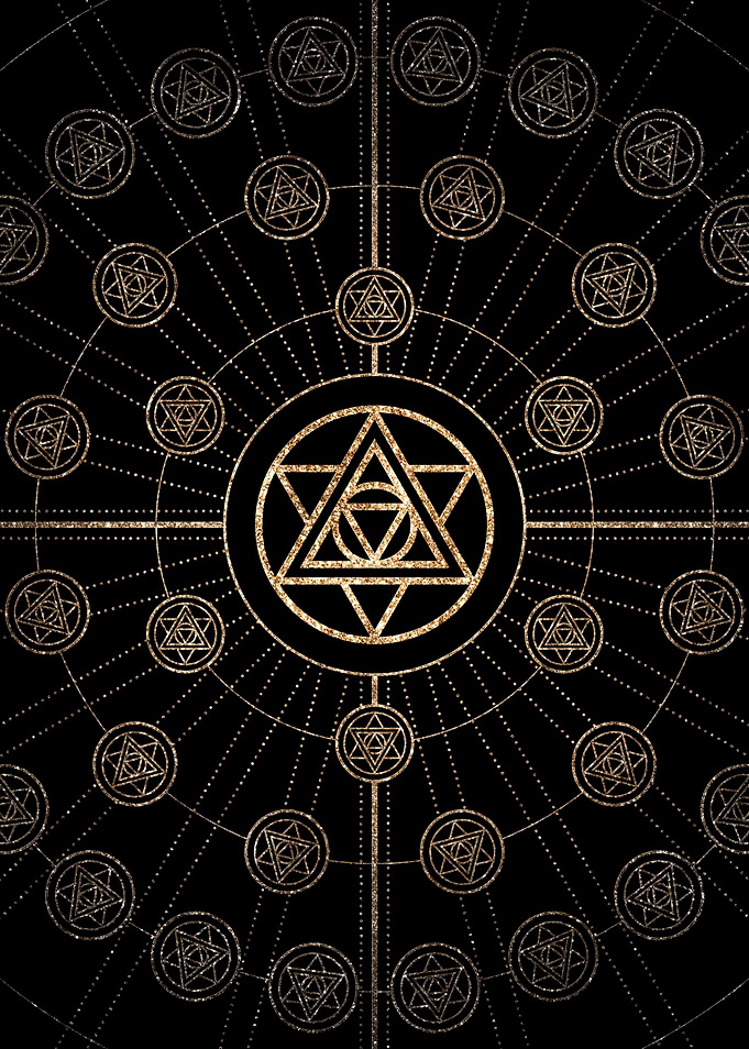 Black and Gold Magic Seal