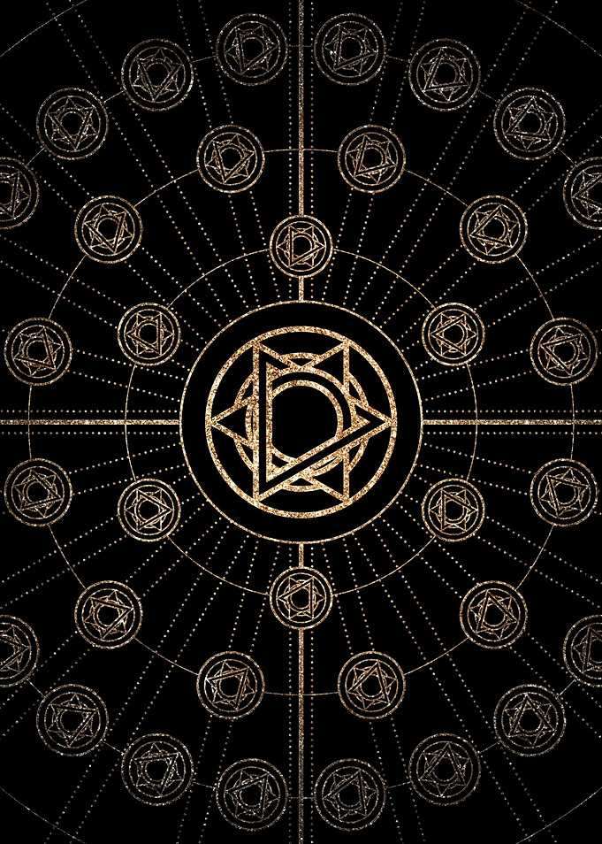 Black and Gold Magic Seal
