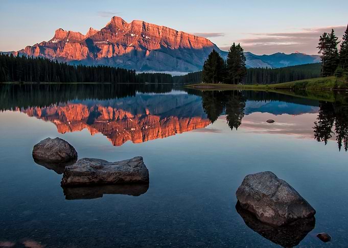 Mountains at Lake Nature