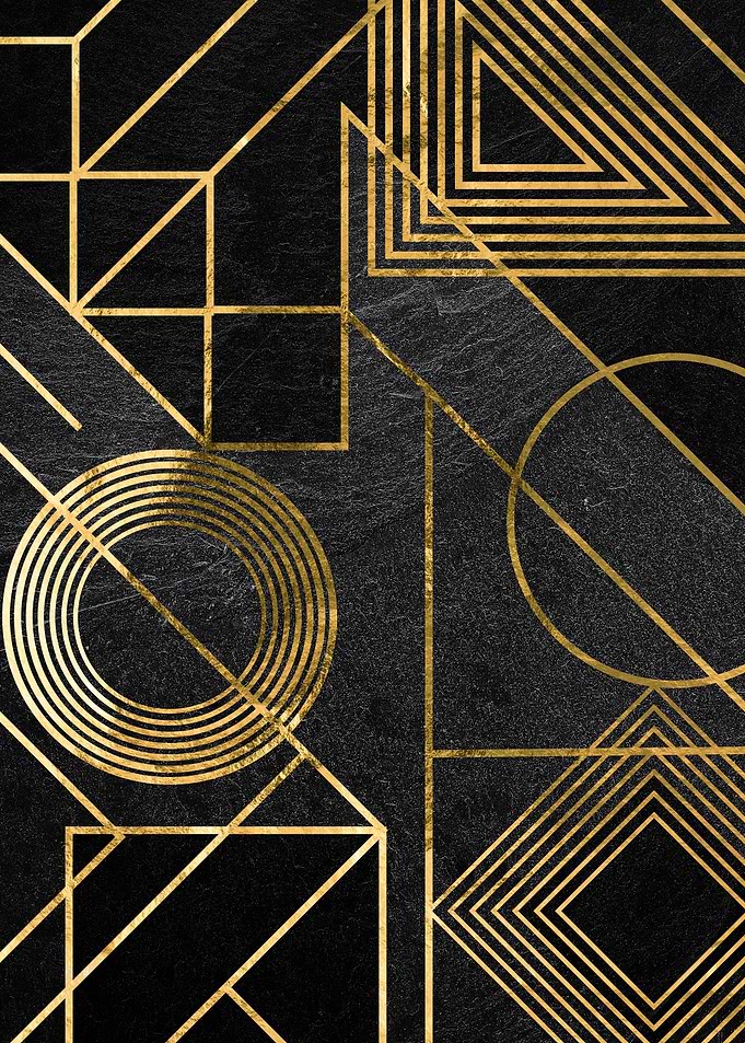 Gold Art deco