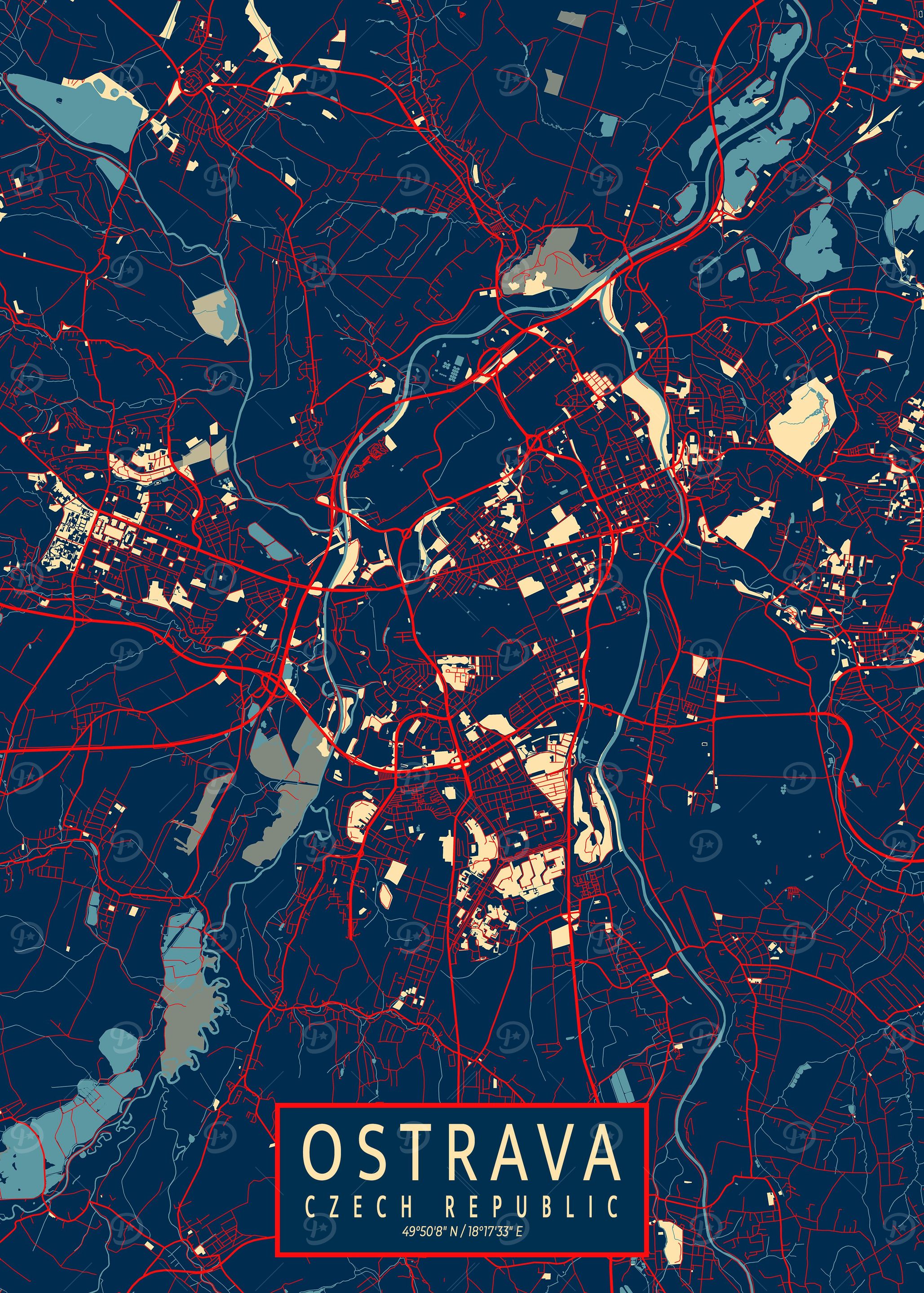 Ostrava City Map Hope