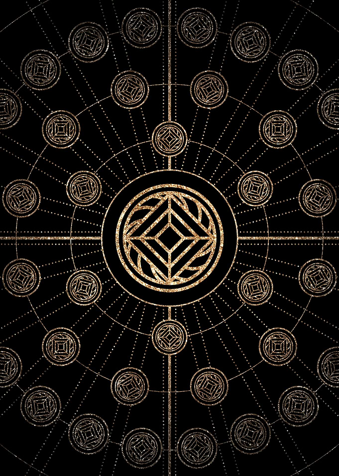 Black and Gold Magic Seal