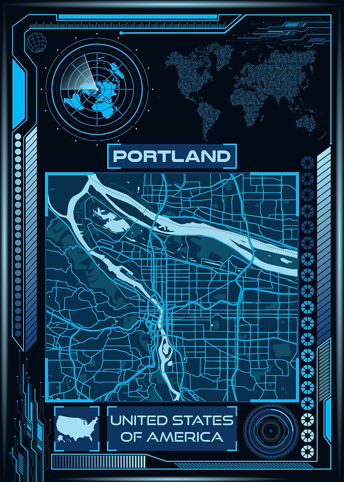 PORTLAND MAP USA