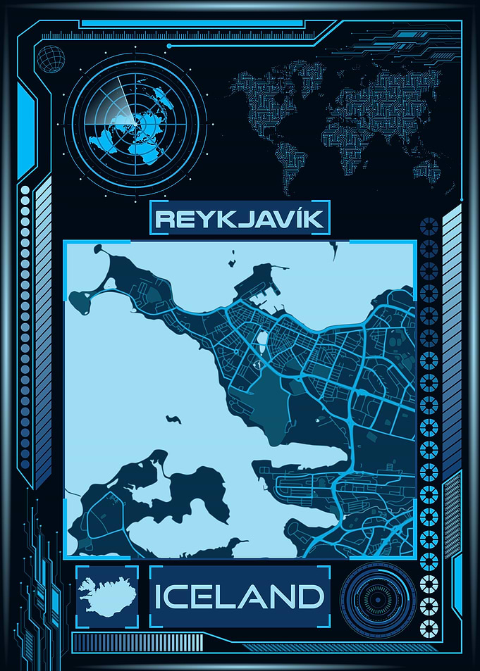 REYKJAVIK MAP ICELAND