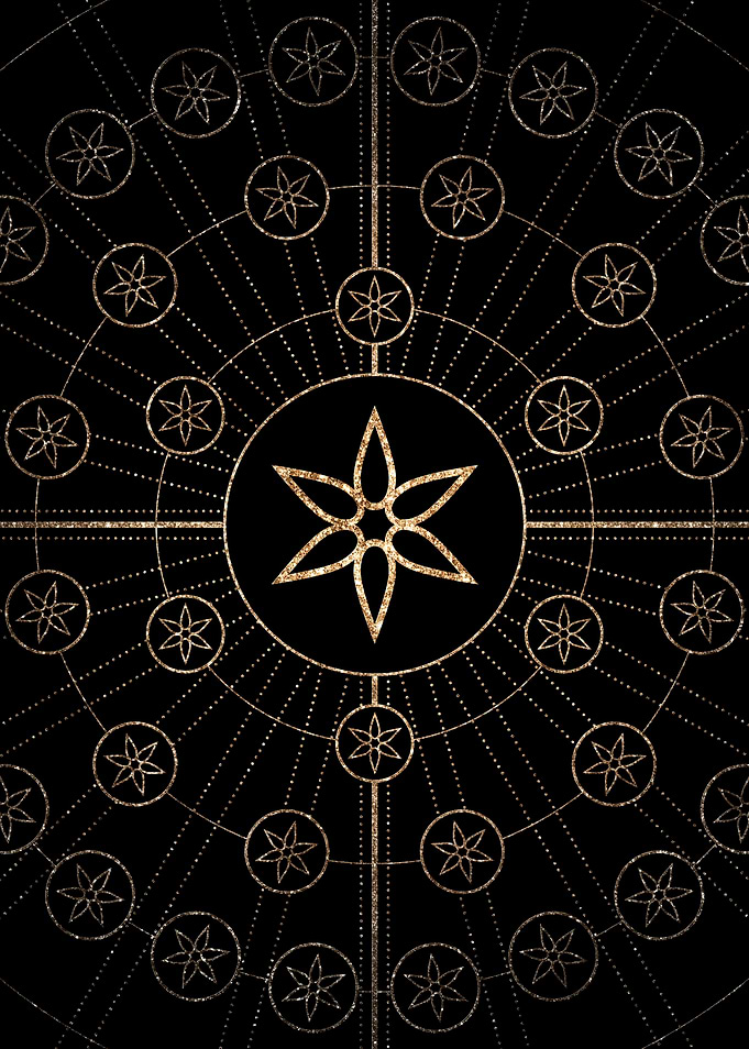 Black and Gold Magic Seal
