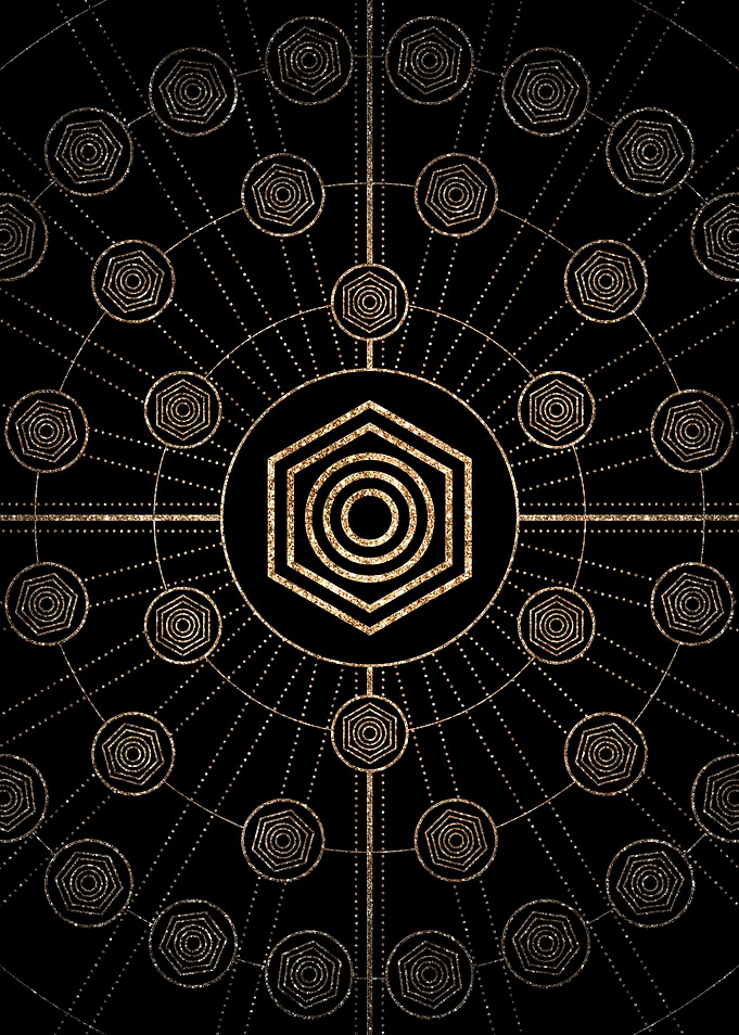 Black and Gold Magic Seal