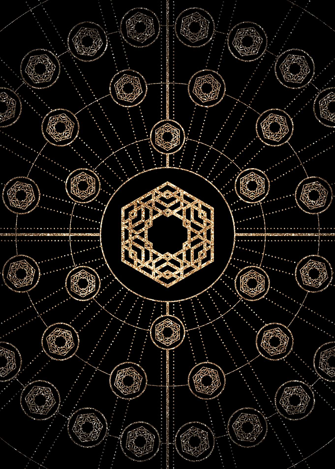 Black and Gold Magic Seal