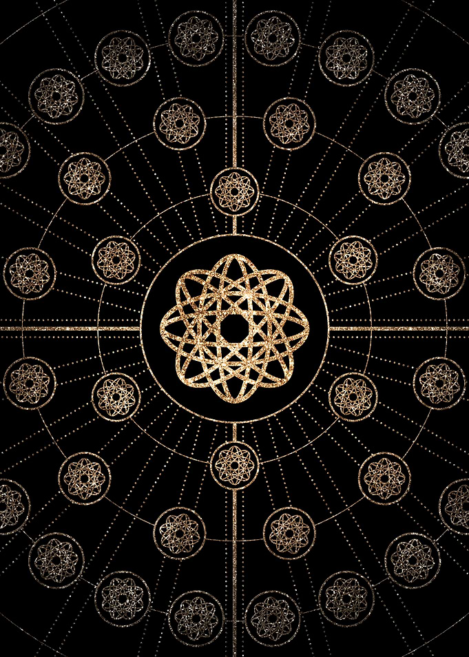Black and Gold Magic Seal