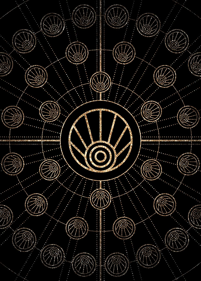 Black and Gold Magic Seal