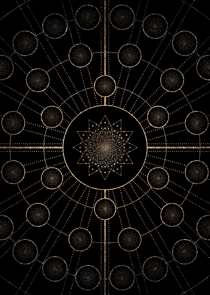 Black and Gold Magic Seal