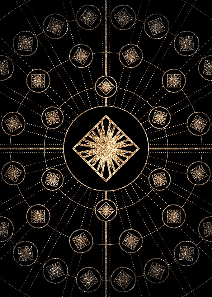 Black and Gold Magic Seal