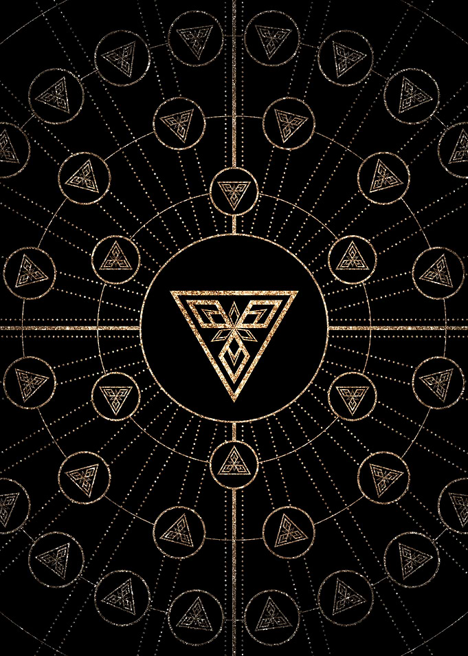 Black and Gold Magic Seal