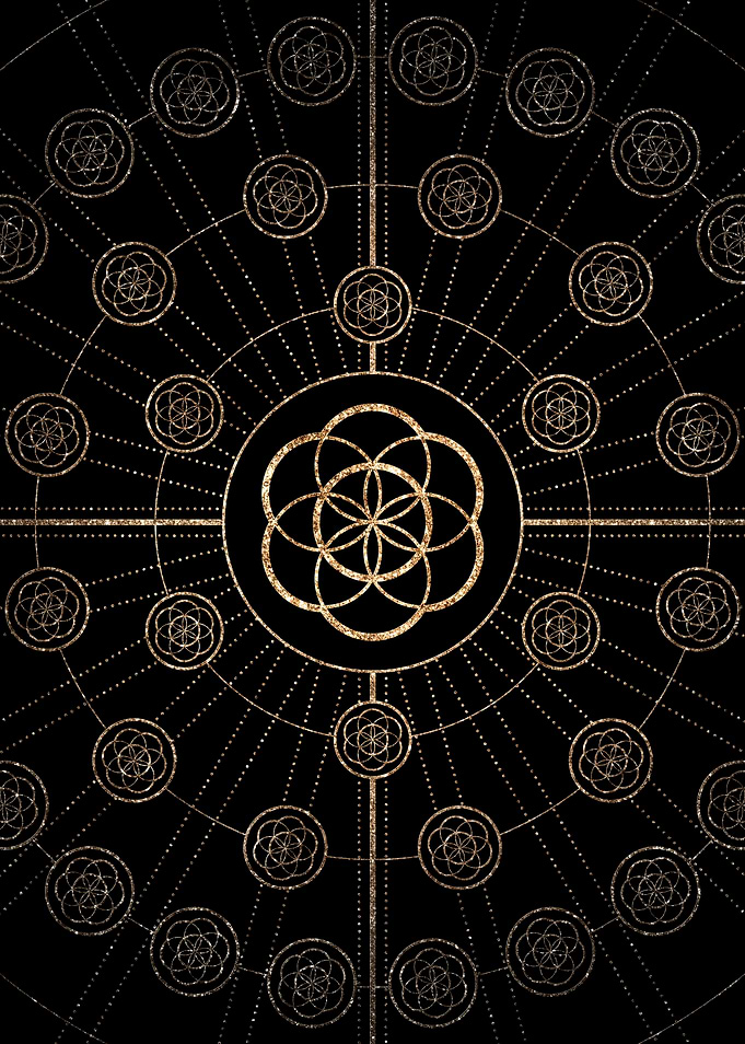 Black and Gold Magic Seal