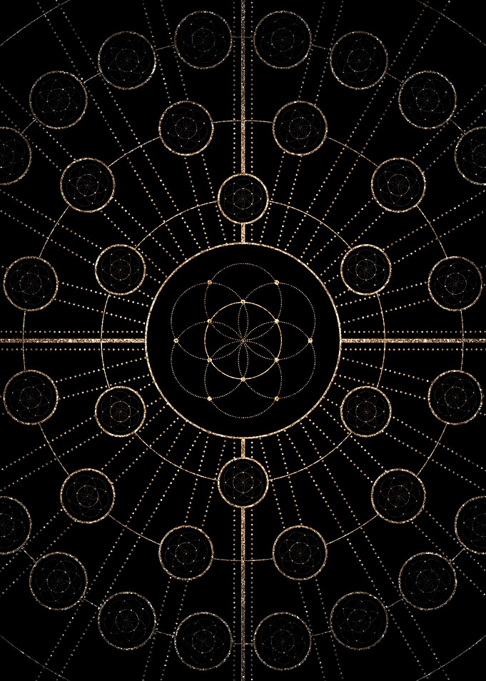 Black and Gold Magic Seal