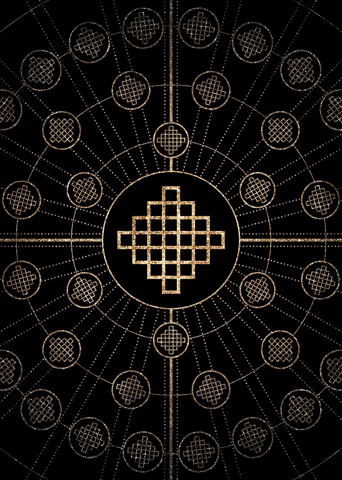Black and Gold Magic Seal