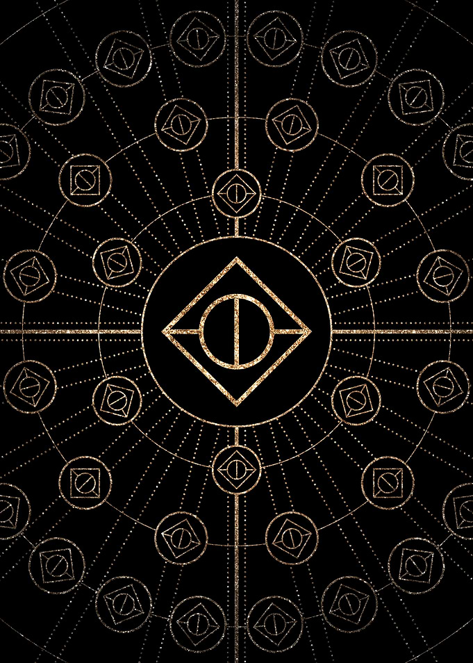 Black and Gold Magic Seal