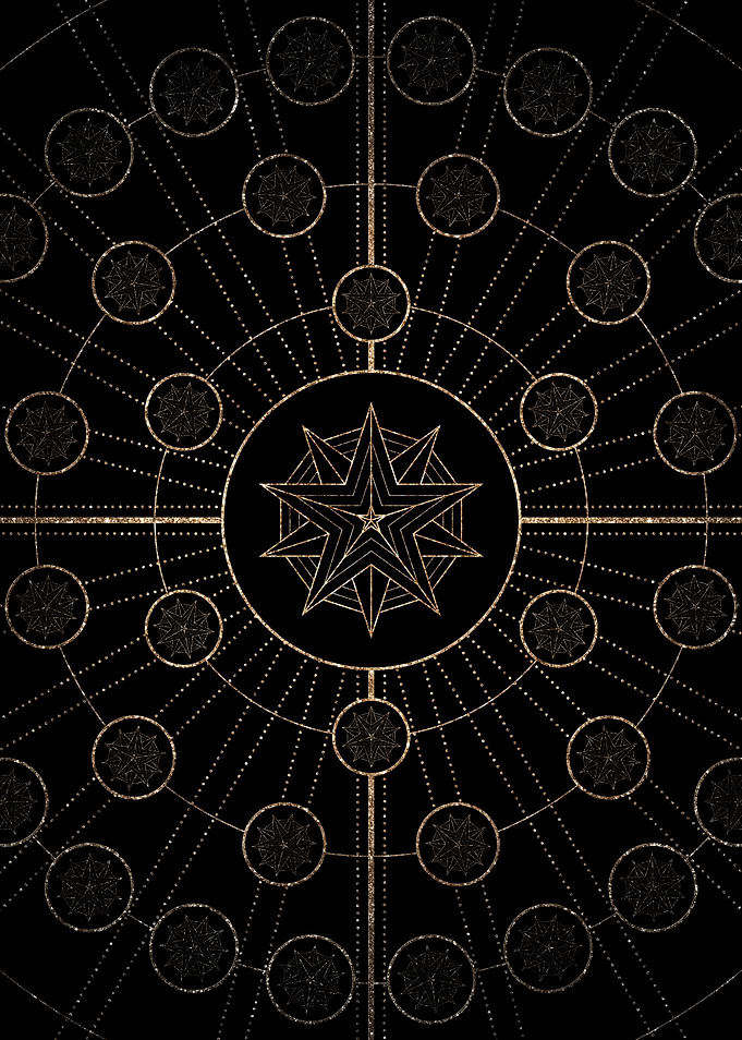 Black and Gold Magic Seal