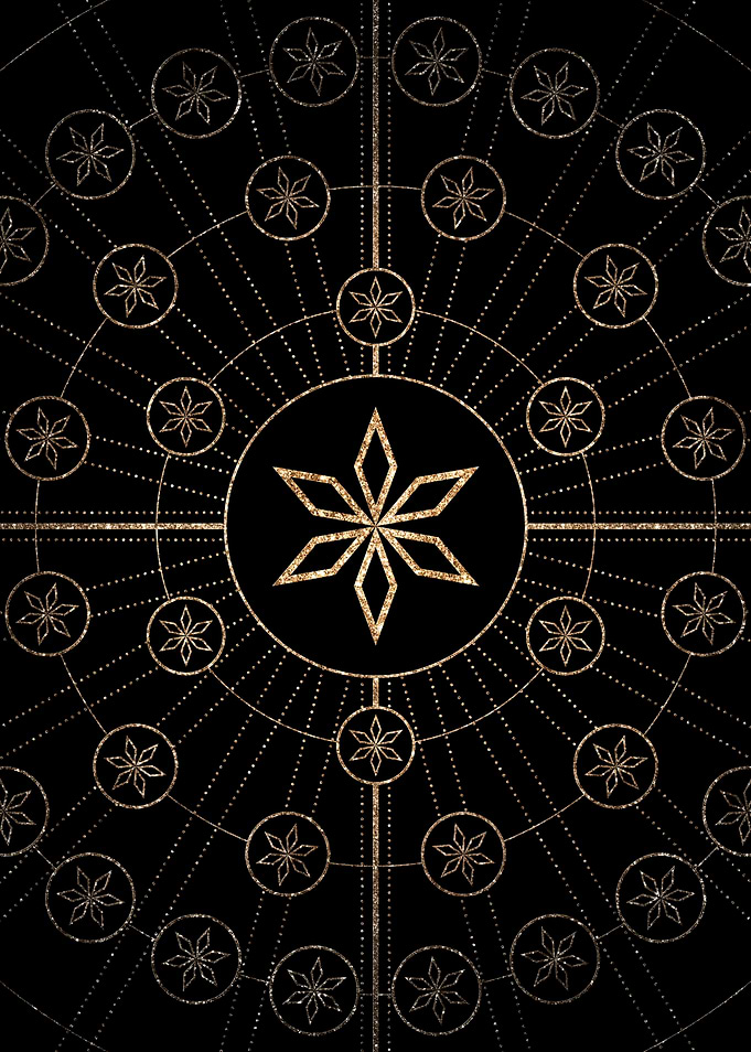 Black and Gold Magic Seal