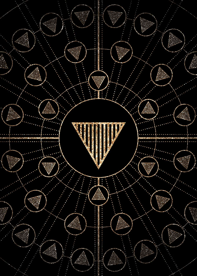 Black and Gold Magic Seal