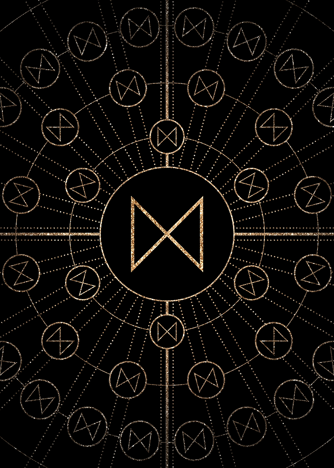 Black and Gold Magic Seal