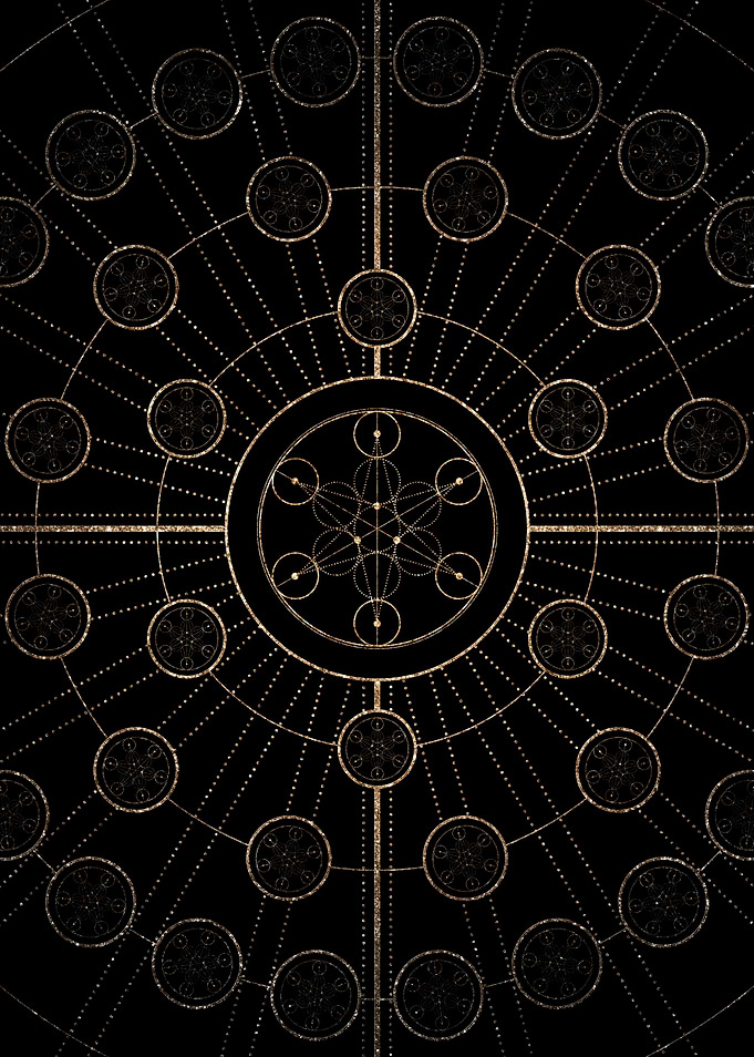 Black and Gold Magic Seal