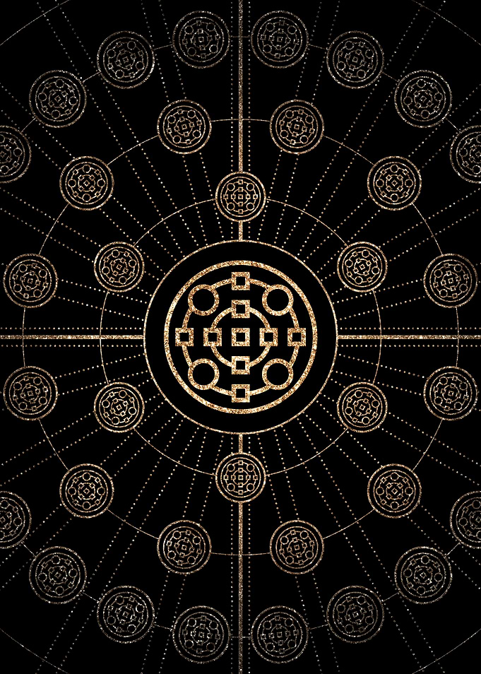 Black and Gold Magic Seal
