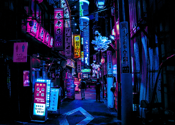 Blue Tokyo Alleys