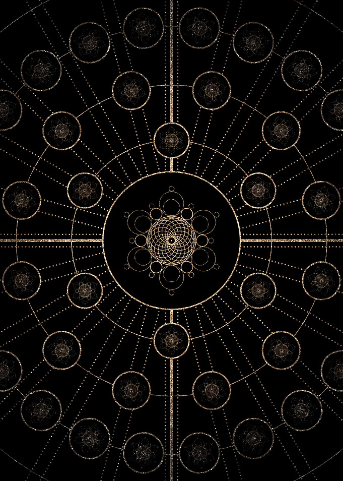 Black and Gold Magic Seal