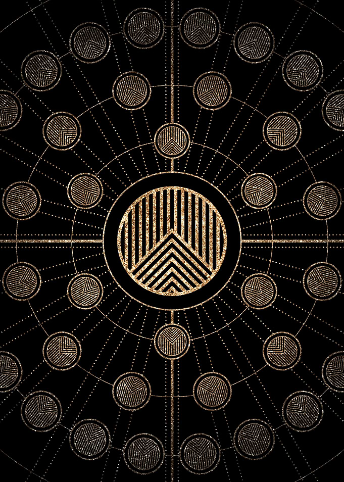 Black and Gold Magic Seal