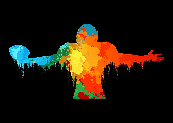 Colorful American Football