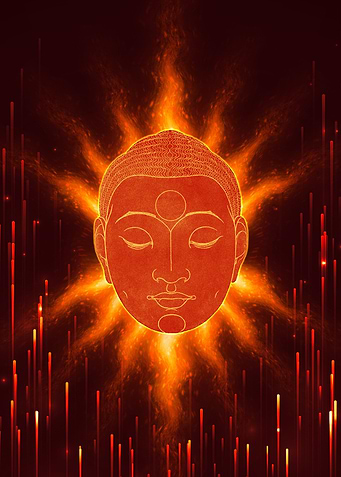 Flaming Buddha