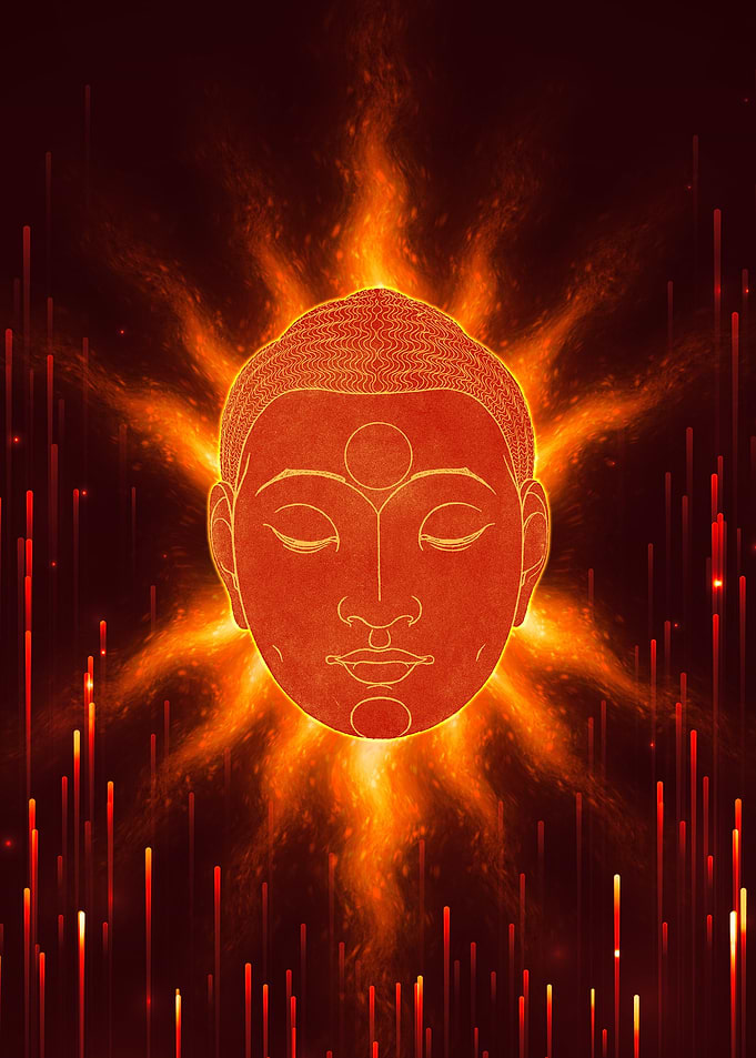 Flaming Buddha