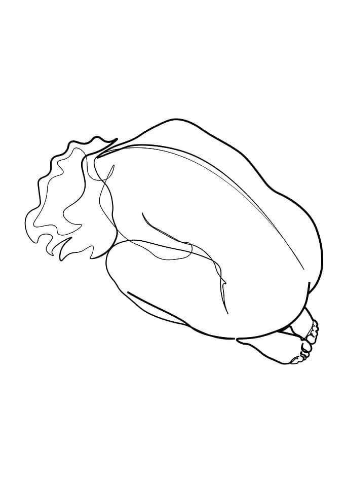 One Line Art Woman