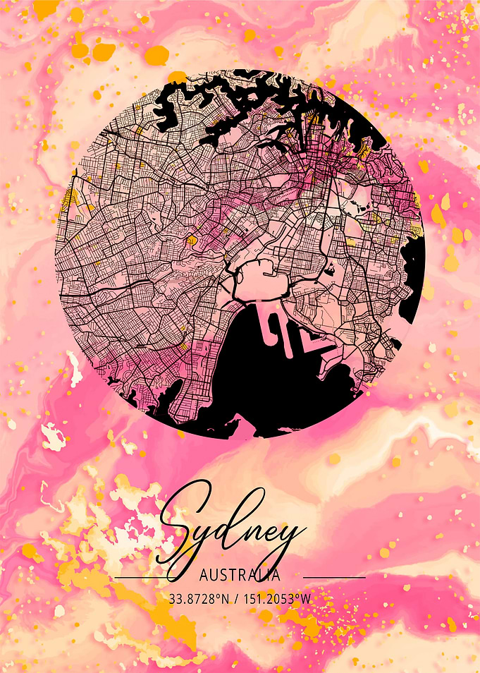 Sydney City Map Australia