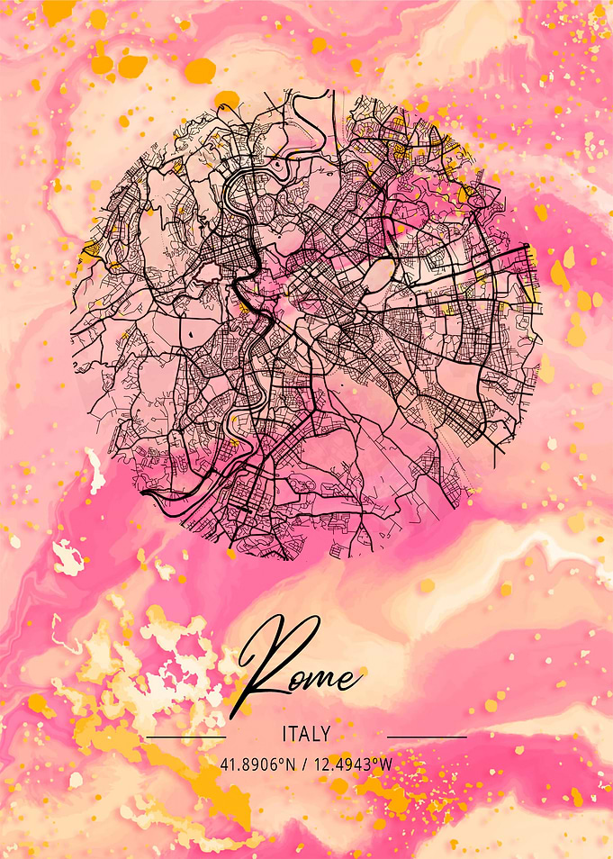 Rome City Map Italy