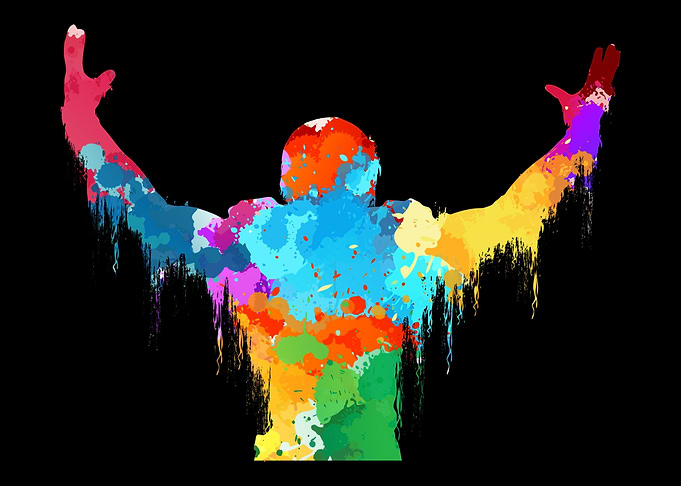 Colorful American Football