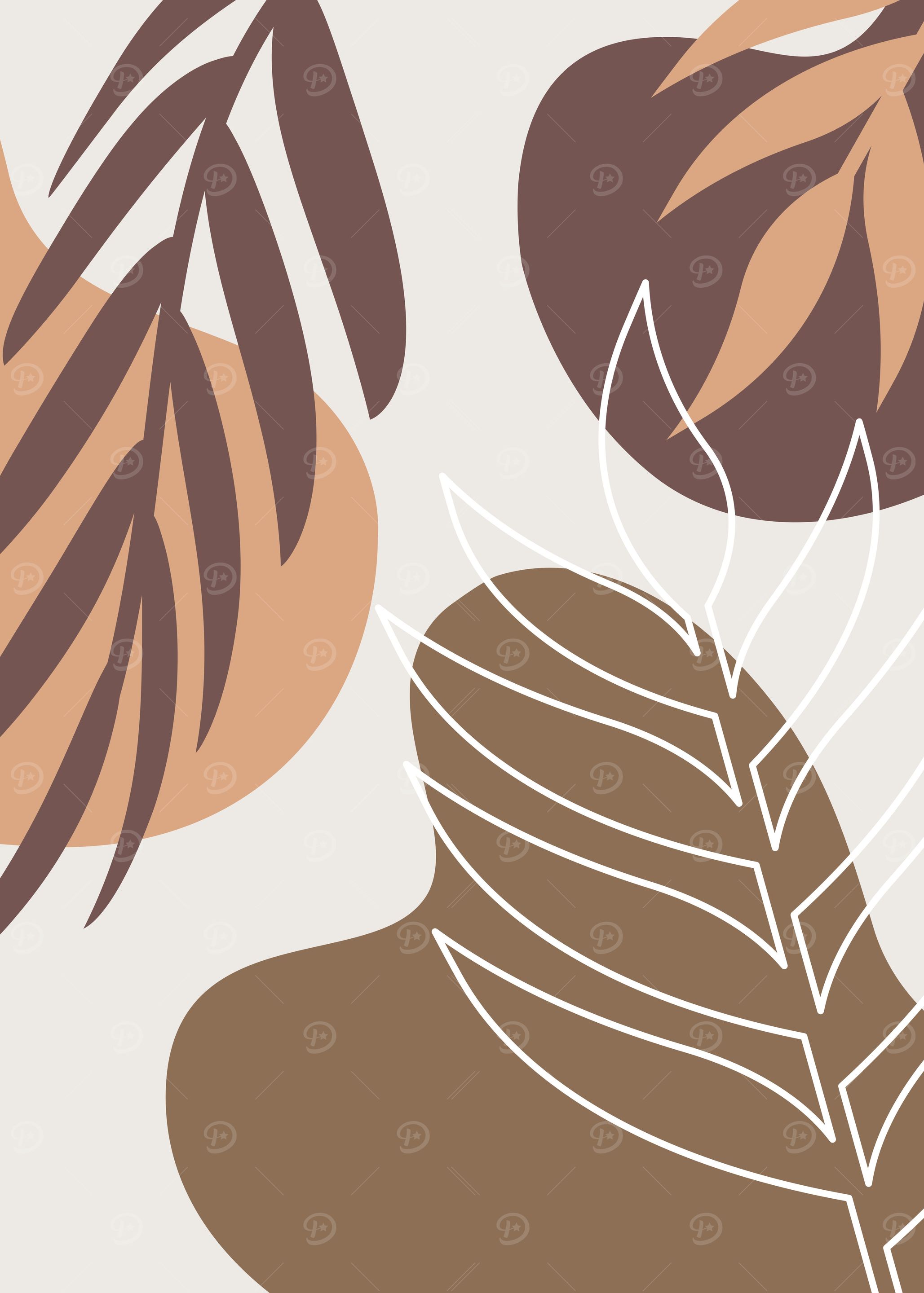 Botanical tropical leaf