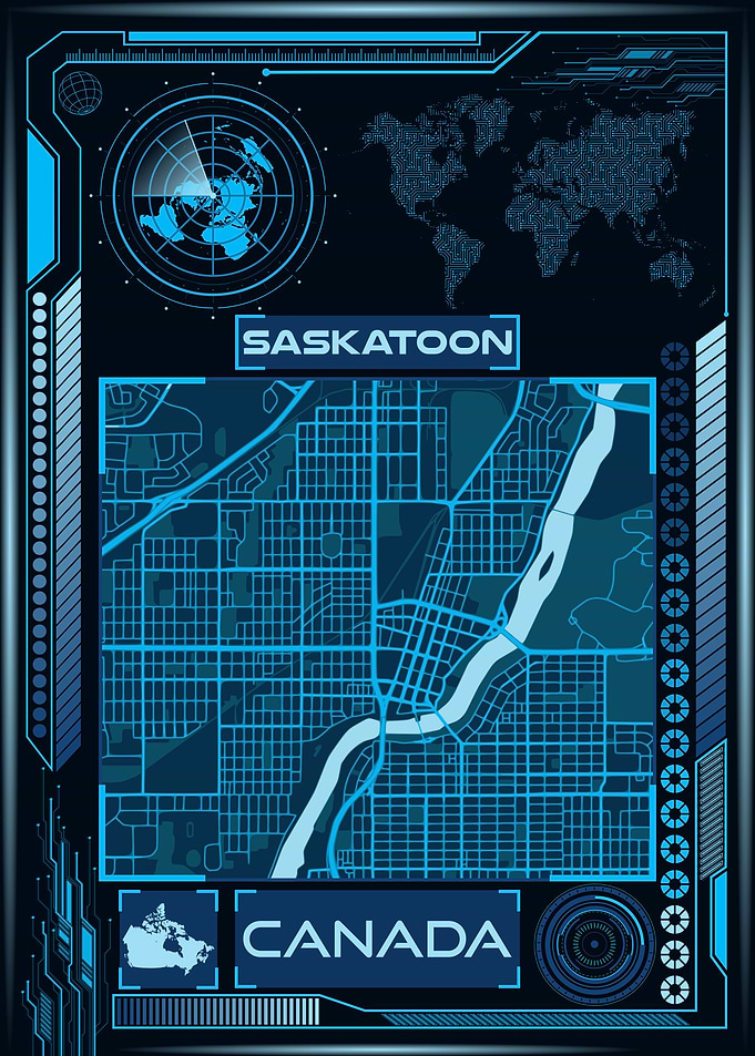 SASKATOON MAP CANADA