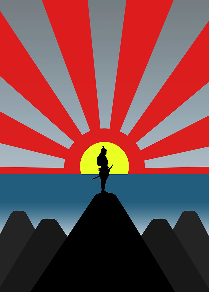 Samurai warrior silhouette