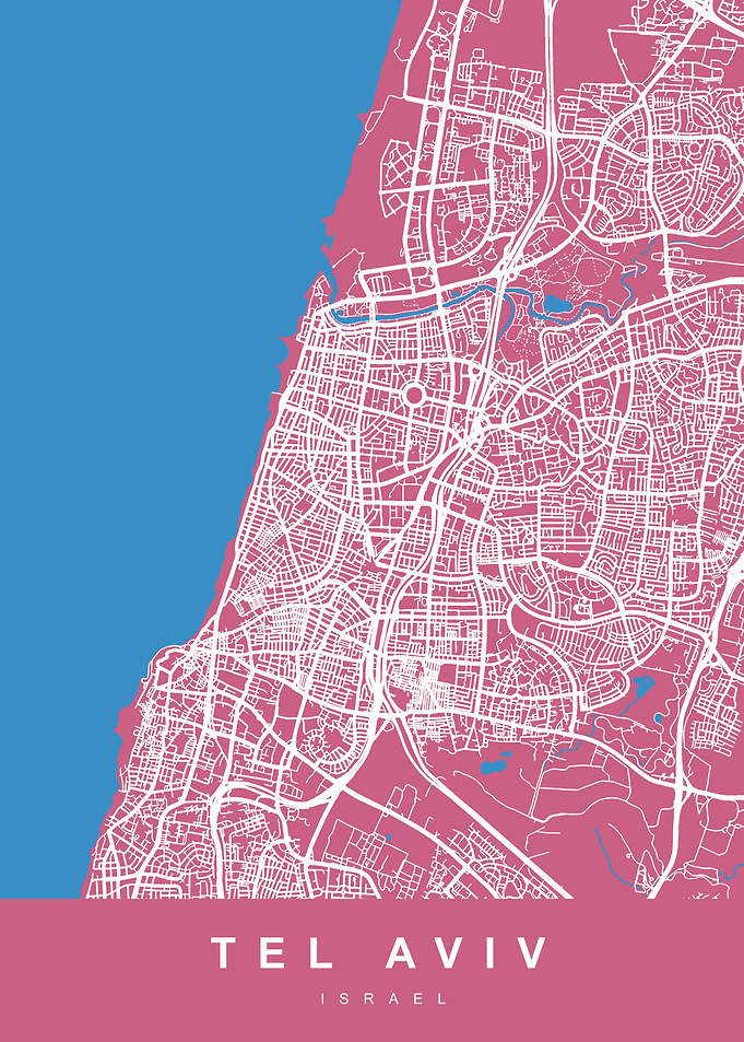 TEL AVIV Map ISRAEL