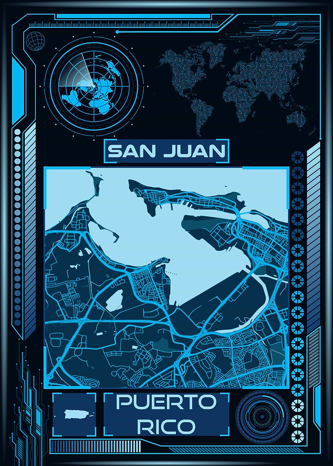 SAN JUAN MAP PUERTO RICO